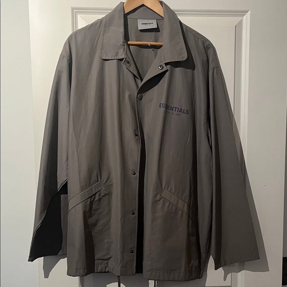 Essentials Taupe Men's Shirt Jacket